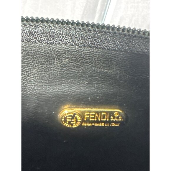 Fendi Vintage Black Leather Small Handbag With Dust Bag Italy - Picture 10 of 10